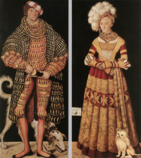 Lucas the Elder CRANACH, 1514 Portraits of Henry the Pious, Duke of Saxony and his wife Katharina von Mecklenburg